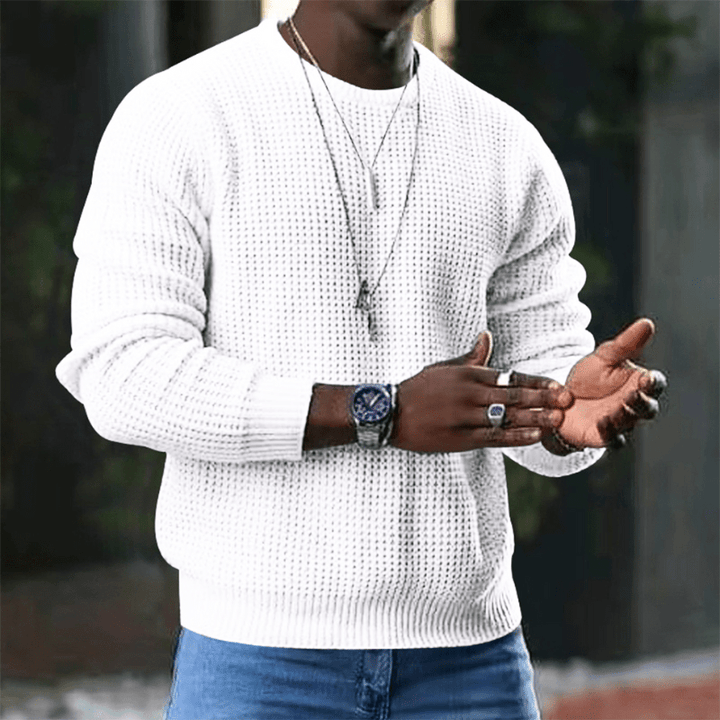 Levoire | Pull Tricot Doux Homme Blanc