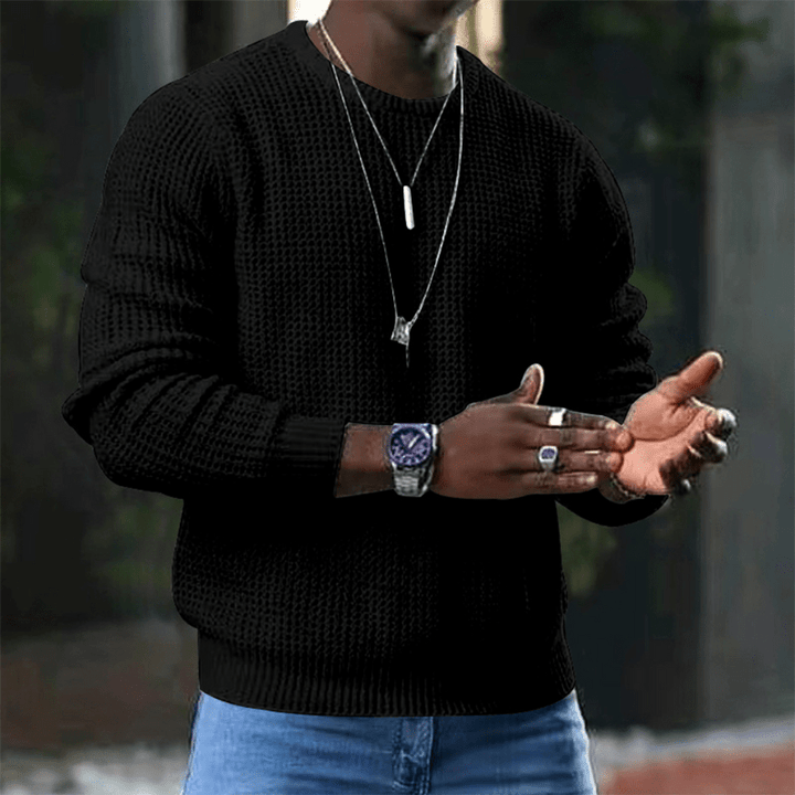 Levoire | Pull Tricot Doux Homme Noir