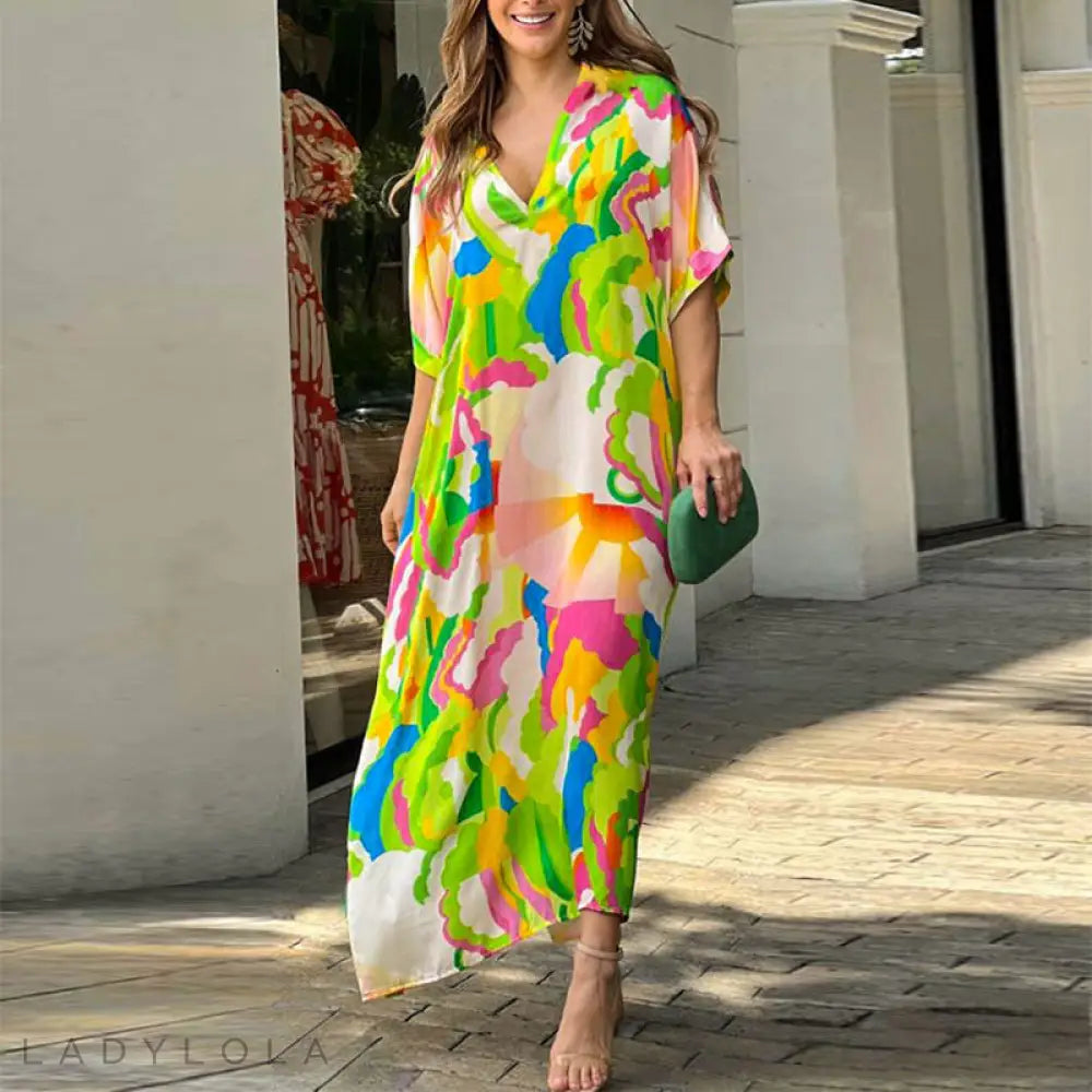 Levoire | Robe longue colorée et aérienne Jaune