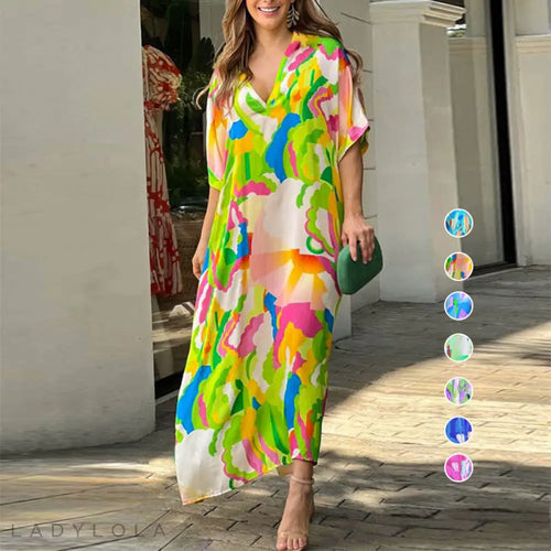 Levoire | Robe longue colorée et aérienne