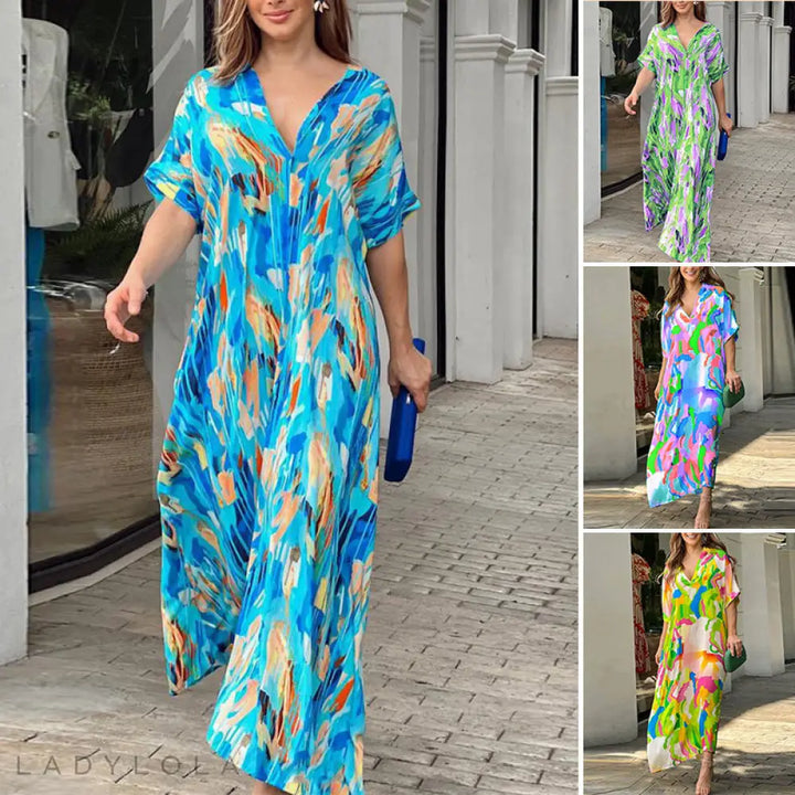 Levoire | Élégante Et Colorée Robe Midi Pour Toutes Les Occasions