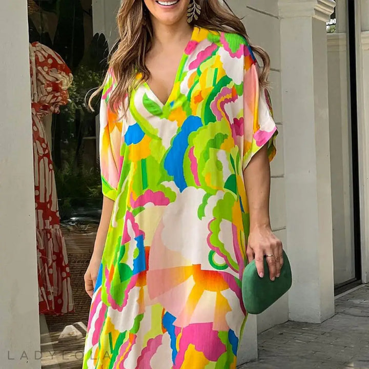 Levoire | Robe longue colorée et aérienne