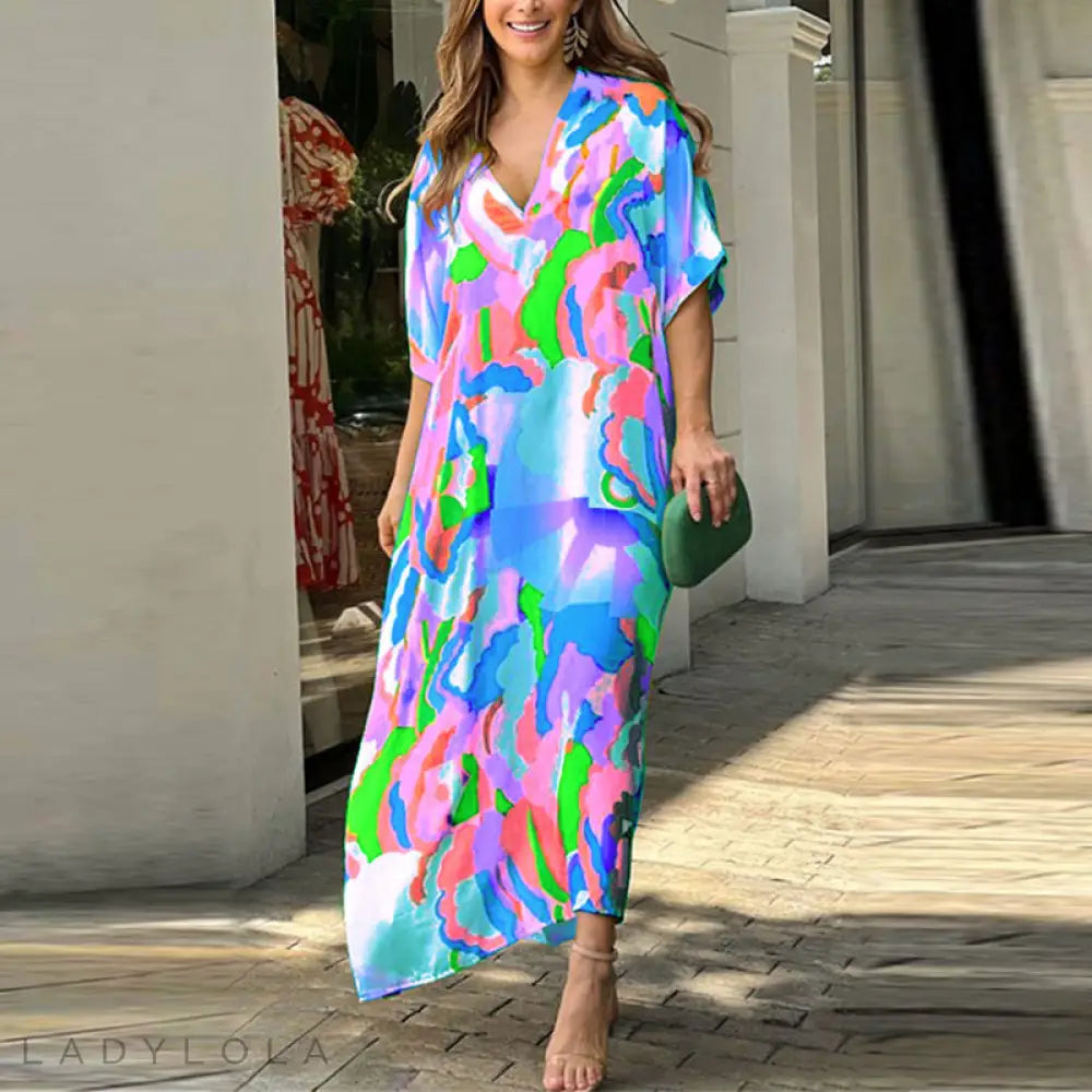 Levoire | Robe longue colorée et aérienne Lavande