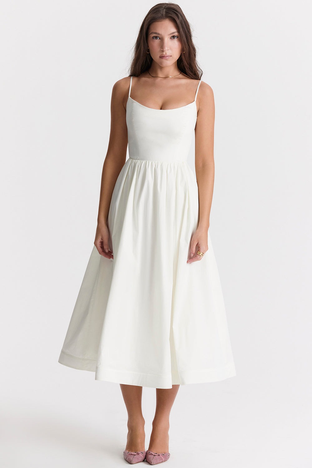 Levoire | Robe rayée élégante Blanc
