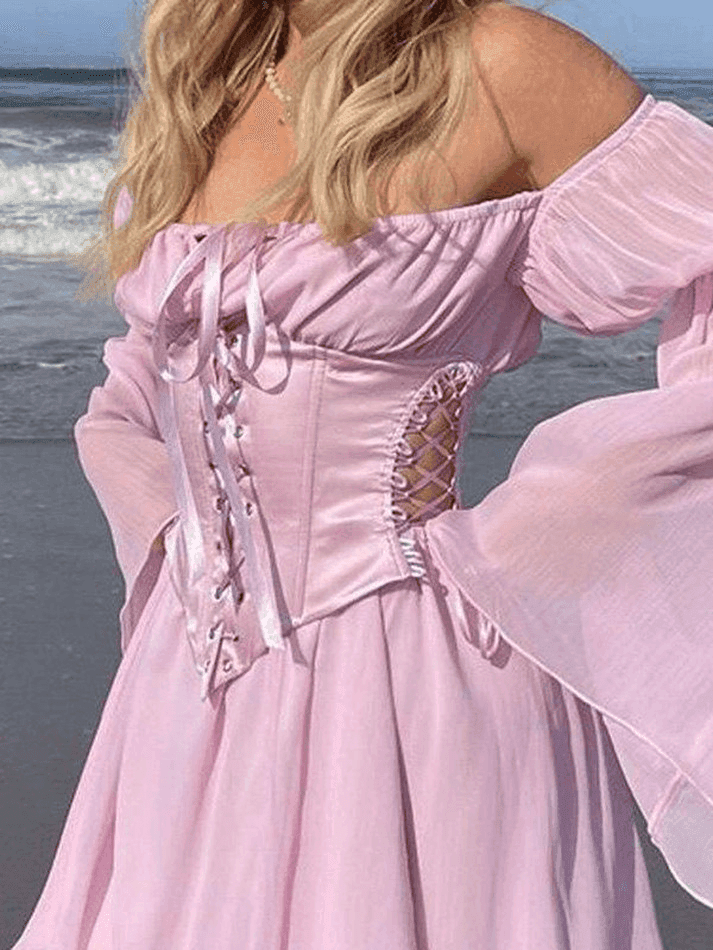 Levoire | Robe Mini À Manches Longues Korsatzt