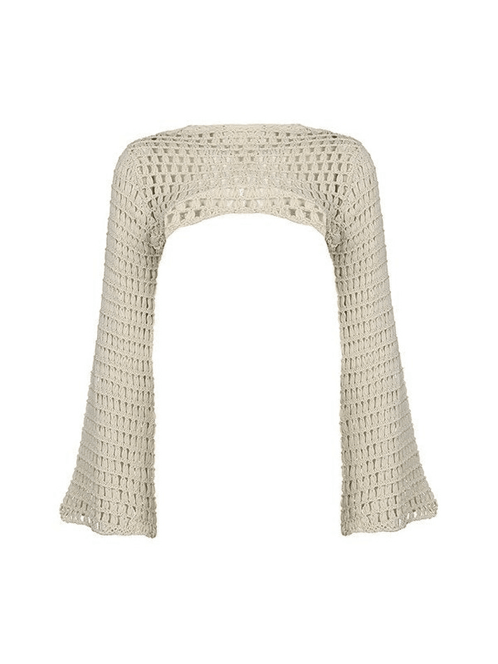 Levoire | Manches Longues Boléro Au Crochet Haut En Tricot