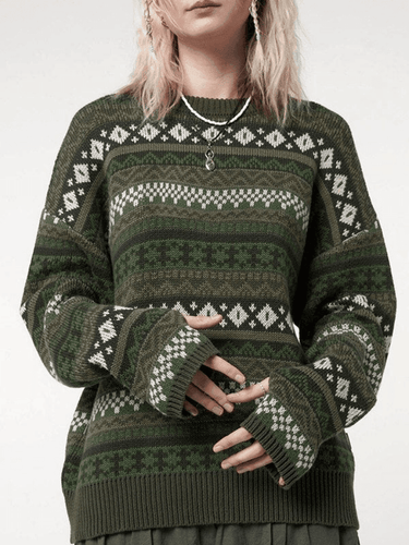 Levoire | Pull À Manches Longues En Jacquard Vintage
