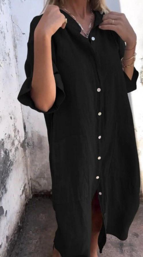 Levoire | Robe D'Été Longue Pour Femmes Noir