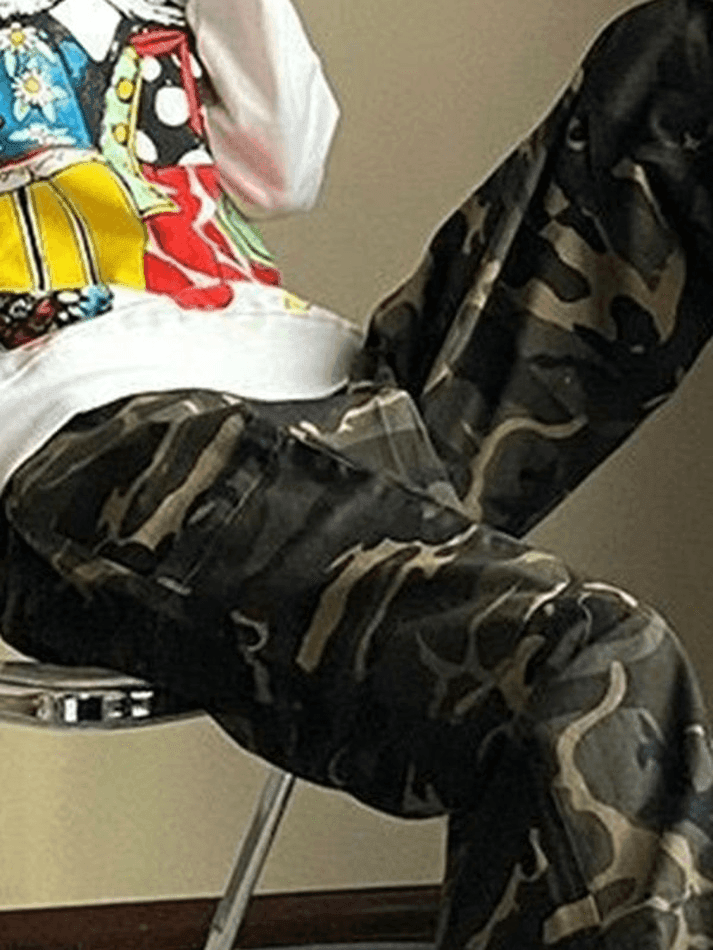 Levoire | Coupe Décontractée Pantalon Cargo Camo