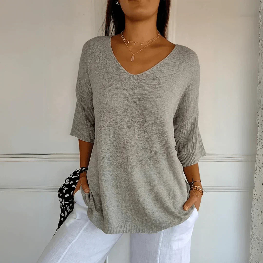 Levoire | Haut Élégant Détendu Gris (Presque épuisé)