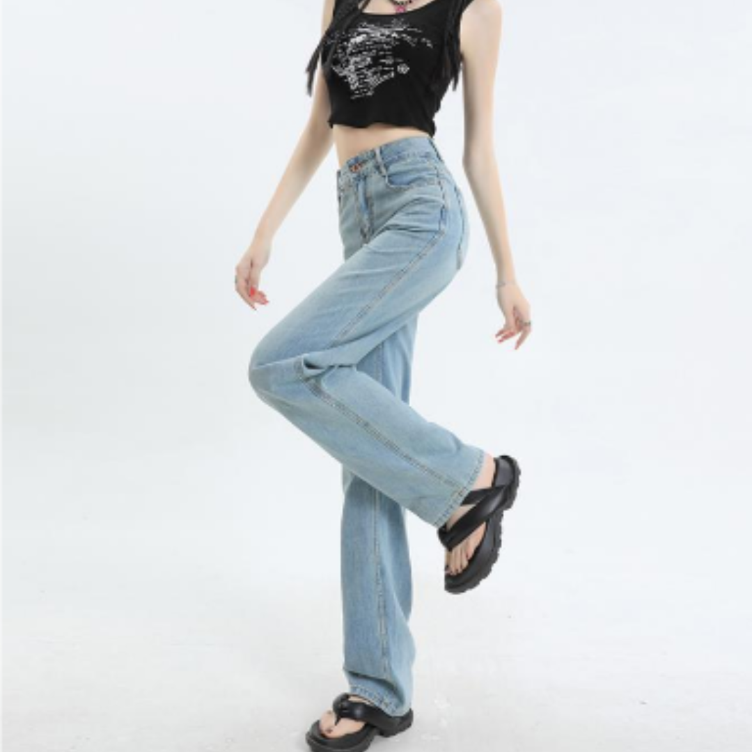 Levoire | Jean à jambe large pour femmes Bleu