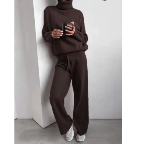 Levoire | Blazer Femme 2 Pièces Décontracté Confortable Café
