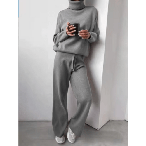 Levoire | Blazer Femme 2 Pièces Décontracté Confortable Gris clair