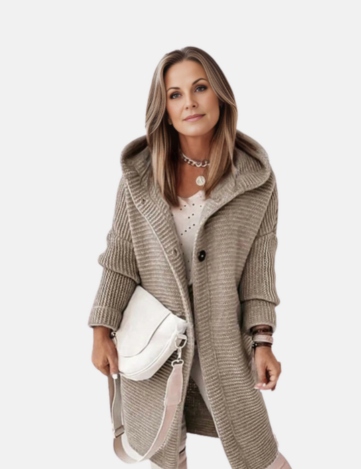 Levoire | Gilet Long Rayé Beige