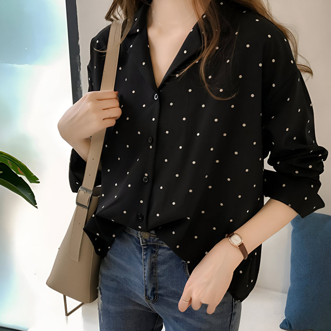 Levoire | Chemise À Pois Noir