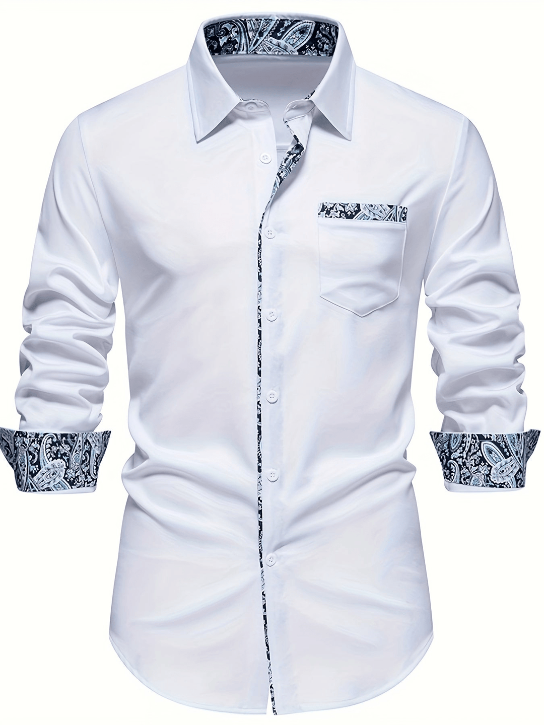 Levoire | Chemise Motif Paisley Homme Blanc