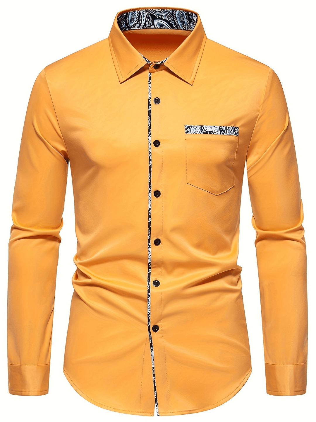 Levoire | Chemise Motif Paisley Homme Jaune