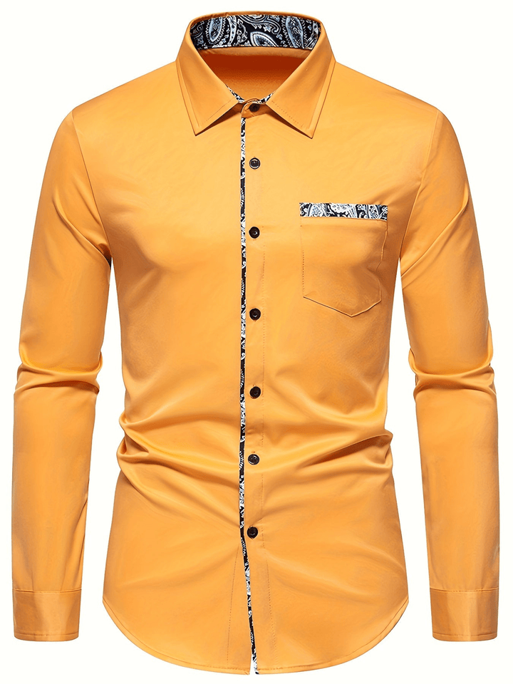 Levoire | Chemise Motif Paisley Homme Jaune