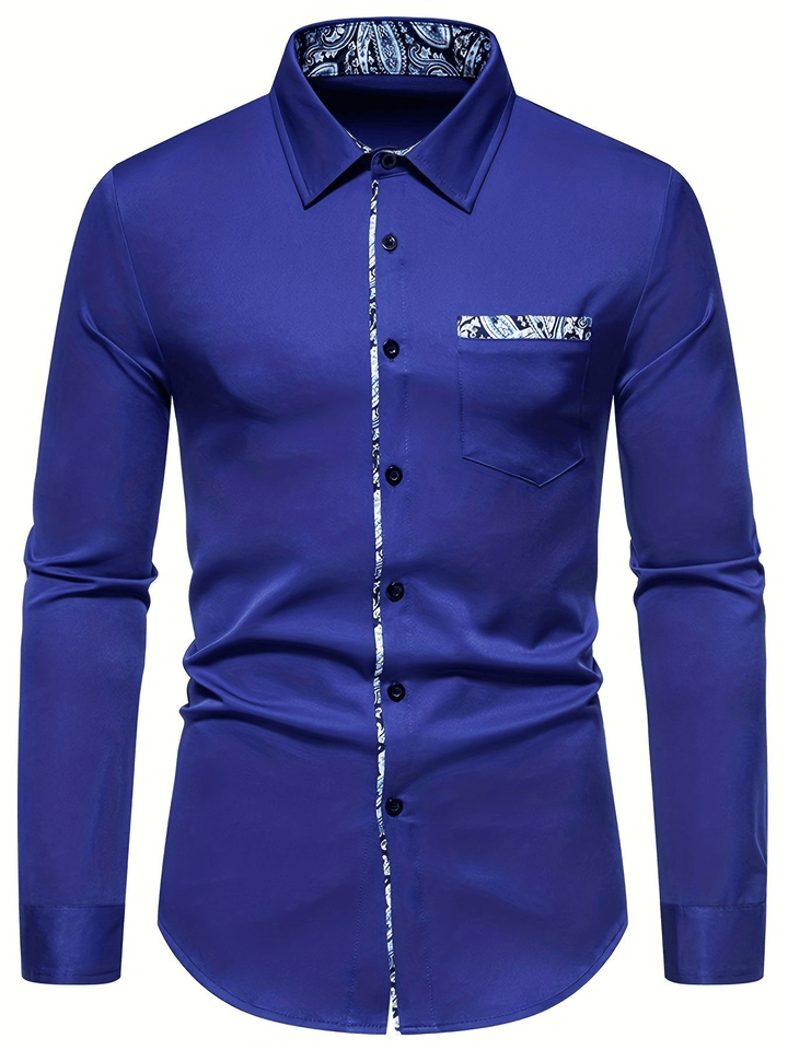 Levoire | Chemise Motif Paisley Homme Bleu