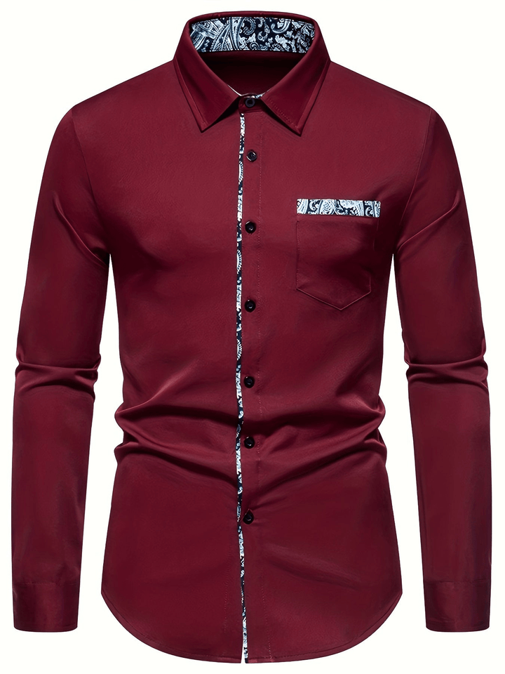 Levoire | Chemise Motif Paisley Homme Bordeaux