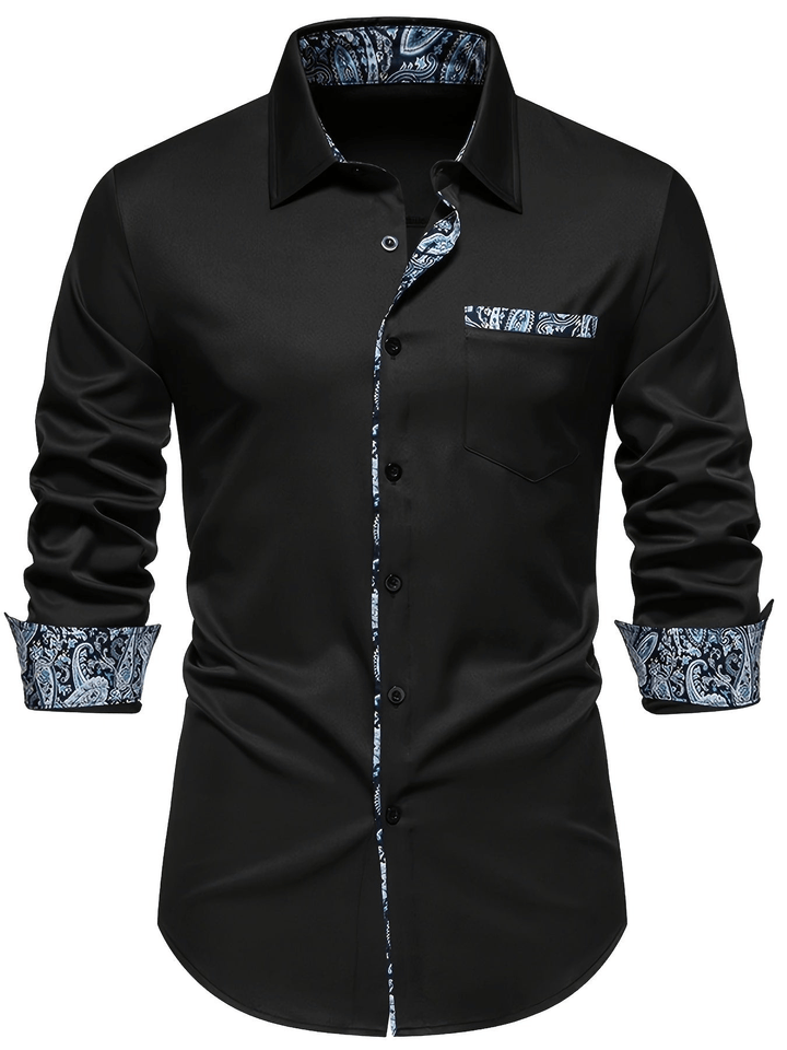 Levoire | Chemise Motif Paisley Homme Noir