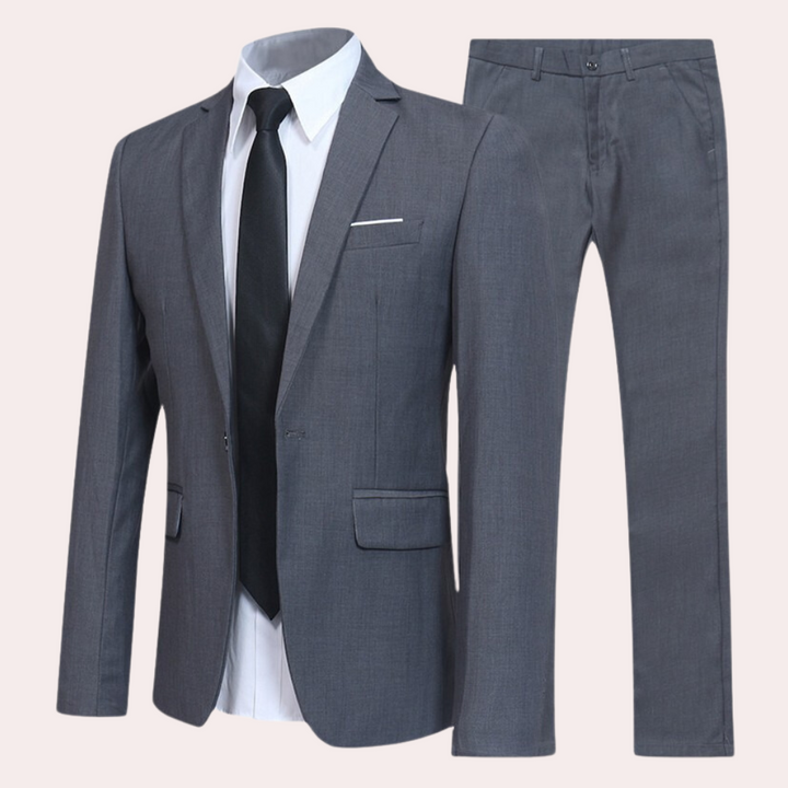 Levoire | Costume Pour Hommes Élégant Ajusté, Polyvalent Et Stylé Gris