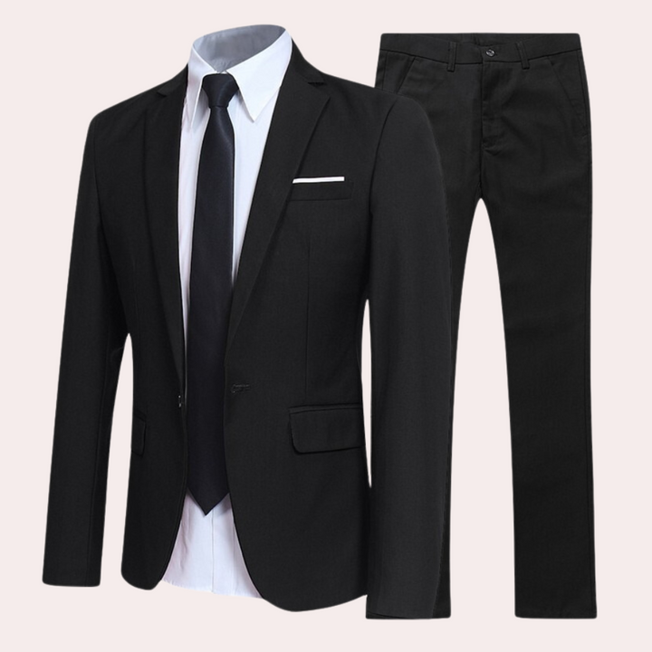 Levoire | Costume Pour Hommes Élégant Ajusté, Polyvalent Et Stylé Noir