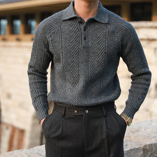 Levoire | Pull En Tricot Tendance Pour Hommes Gris foncé