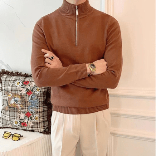 Levoire | Sweatshirt à capuche pour hommes avec fermeture éclair Confortable Élégant Polyester & Laine