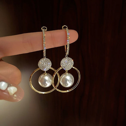 Levoire | Boucles D'Oreilles Avec Perles De Culture Et Zirconia