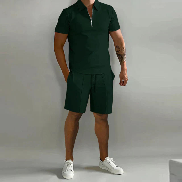 Levoire | Polo Et Shorts Ensemble D'Été Pour Hommes Élégant, Chic & Confortable