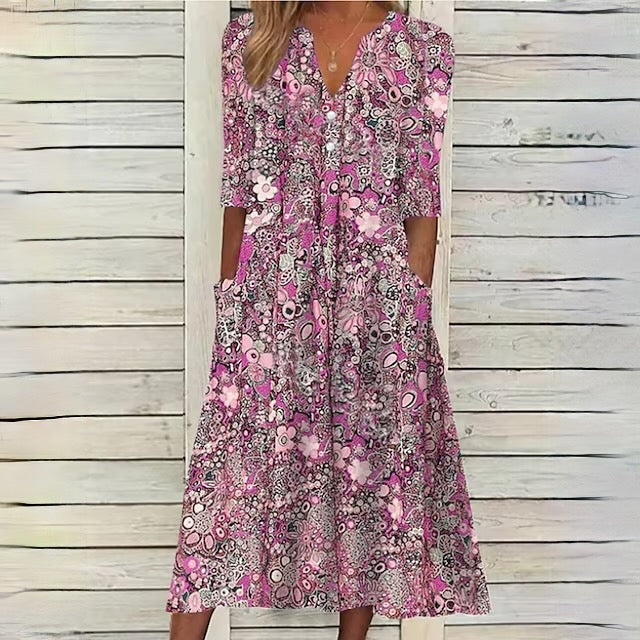 Levoire | Robe À Fleurs Pour Le Printemps Frais Lilas