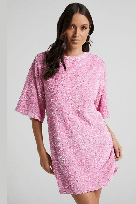 Levoire | Élégant Robe Mini à Paillettes pour Femmes Rosa