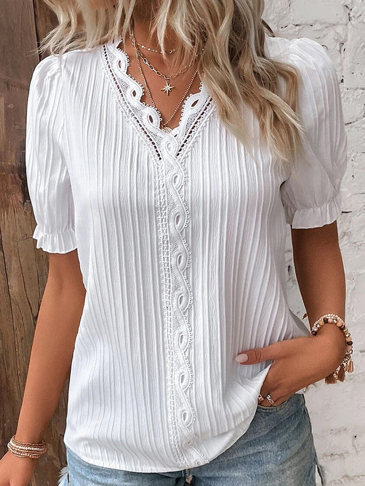 Levoire | Top En Dentelle Élégante Blanc