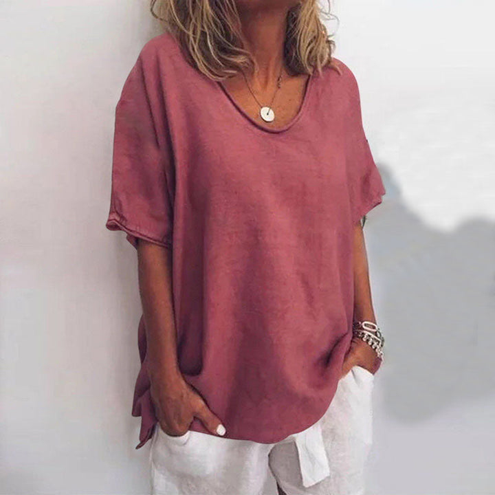 Levoire | Chemise Décontractée À Coupe Ample Rouge foncé