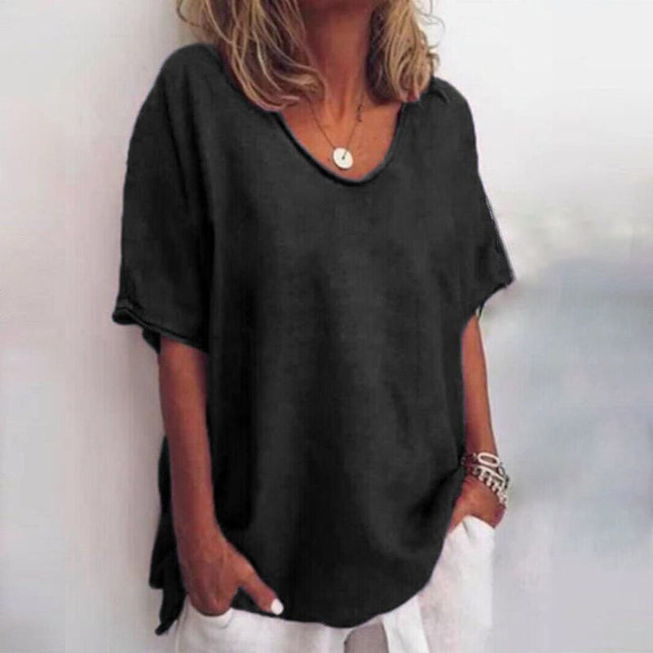Levoire | Chemise polyvalente à col V et coupe ample Noir