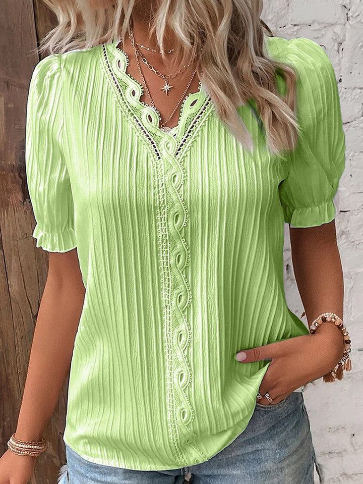 Levoire | Top En Dentelle Élégante Vert