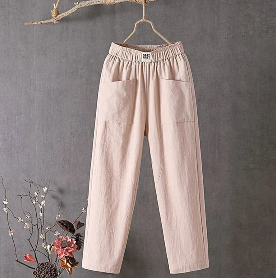 Levoire | Pantalon En Coton Décontracté Abricot