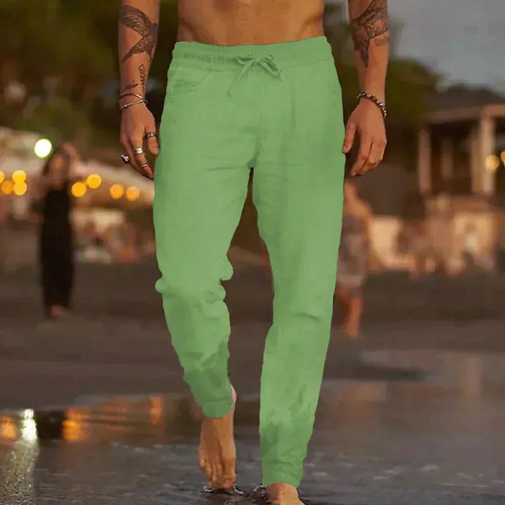 Levoire | Pantalon En Lin Confortable Et Décontracté Pour Hommes Respirant, Stylé Et Confortable