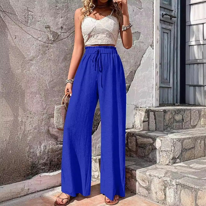 Levoire | Femme Pantalon large - L'été Bleu