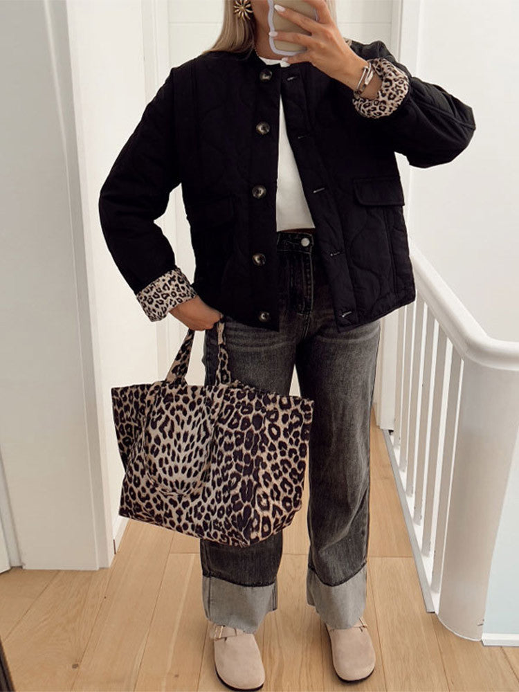Levoire | Manteau Avec Doublure En Motif Léopard