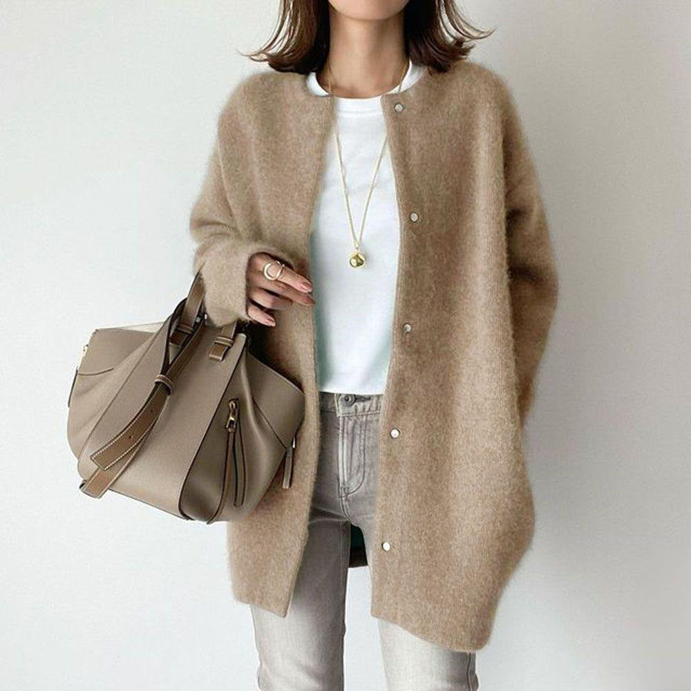 Levoire | Veste En Tricot Exigeante Avec Finition Soignée Khaki