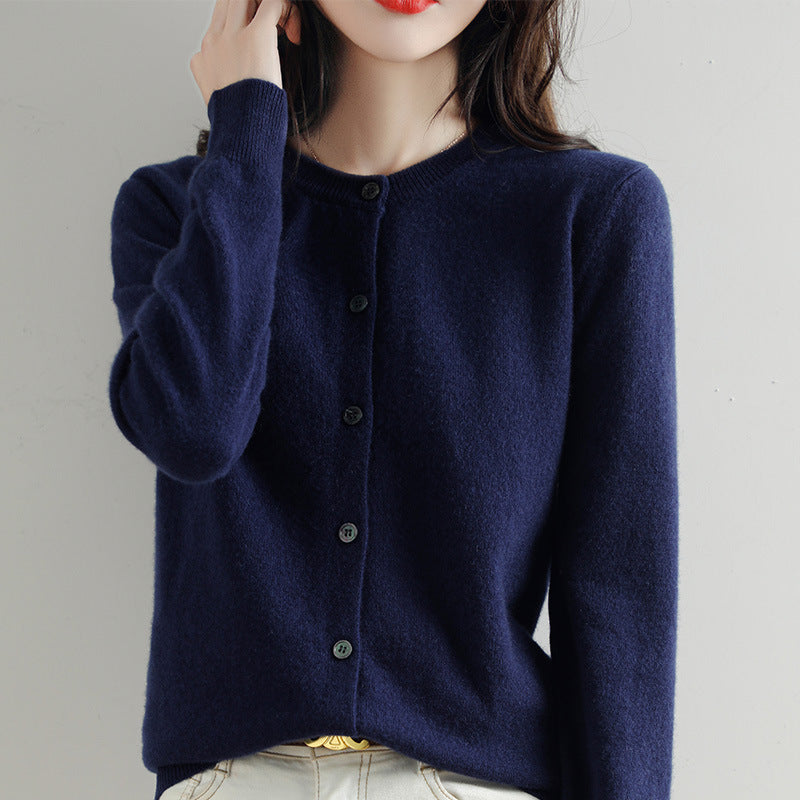 Levoire | Gilet En Tricot Douillet Avec Un Motif Délicat Bleu foncé