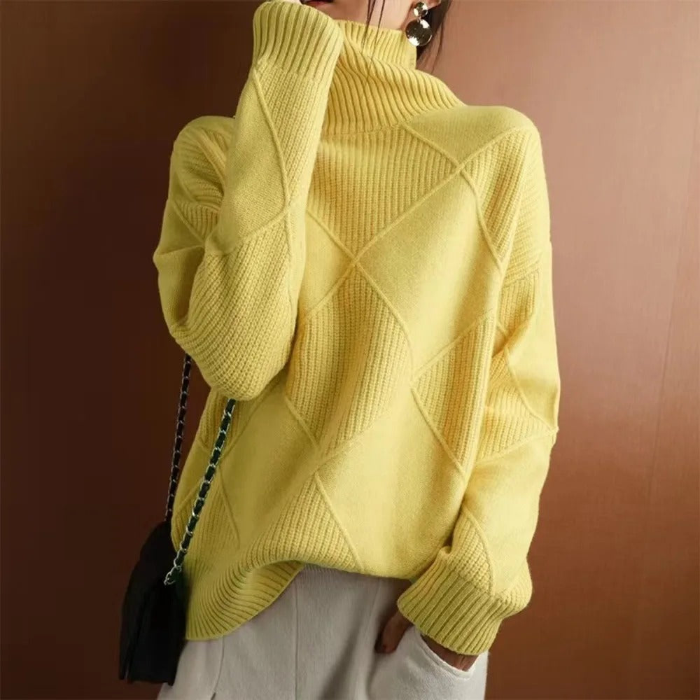 Levoire | Pull À Col Roulé Pour Femmes Jaune