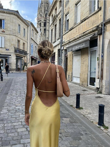 Levoire | Élégante Robe Midi Jaune