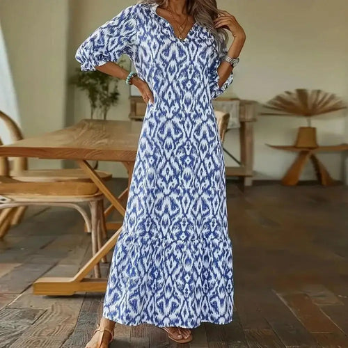 Levoire | Évangeline Robe Maxi Bohémienne Avec Manches Pour Femmes