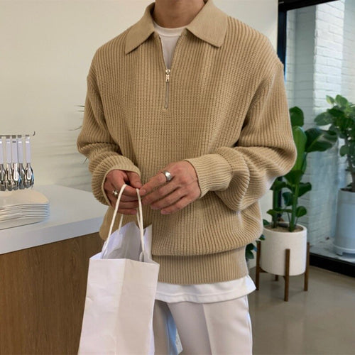 Levoire | Polo Luxe Premium Pour Hommes Avec Col V Et Fermeture Éclair