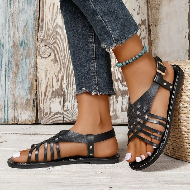 Levoire | Sandales De Luxe À Détails Ouverts Pour Femmes Noir