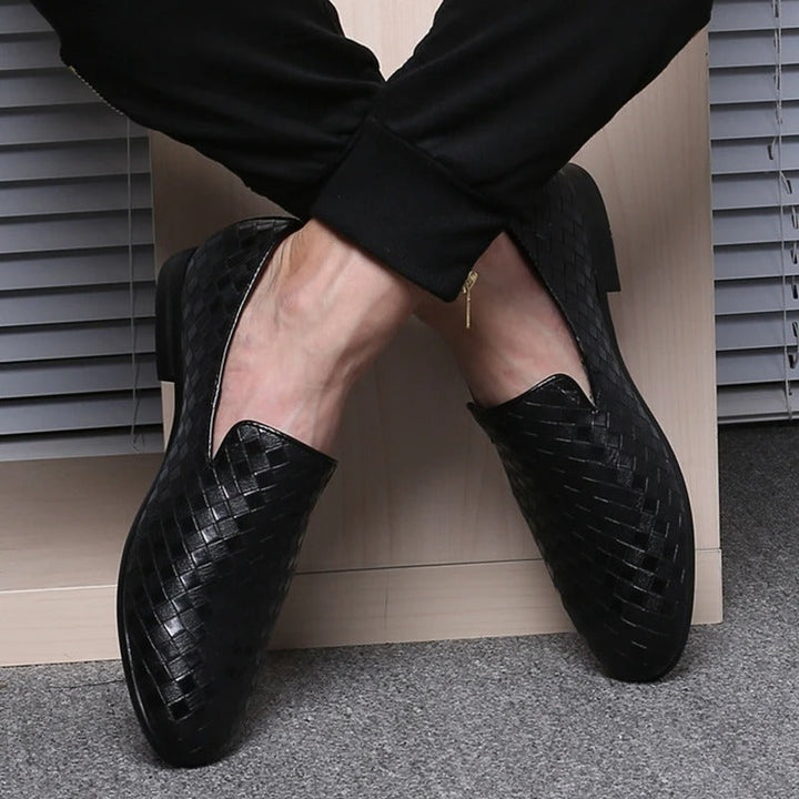 Levoire | Bottes En Cuir Tissées Luxe Et Confort Ensemble Noir