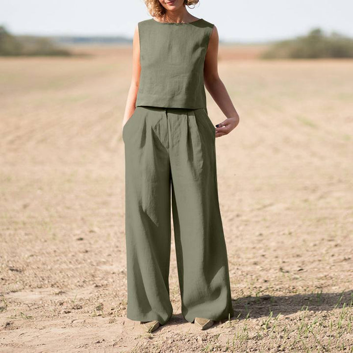 Levoire | Ensemble À Manches Courtes Plus Grand Pour Femmes Vert